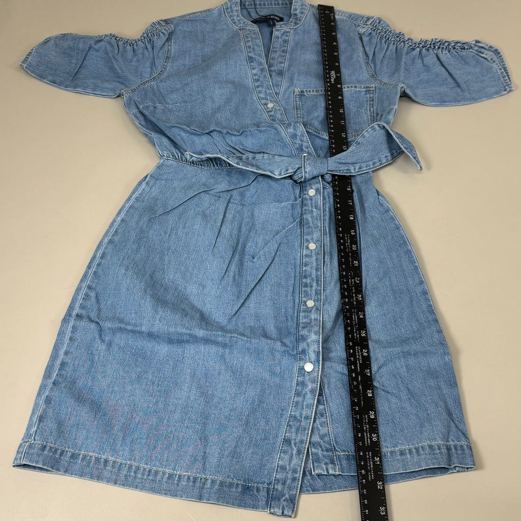 VERONICA BEARD Jeans Women's Dunn Mini Dress Sz-0 Iceberg J24067101286IC