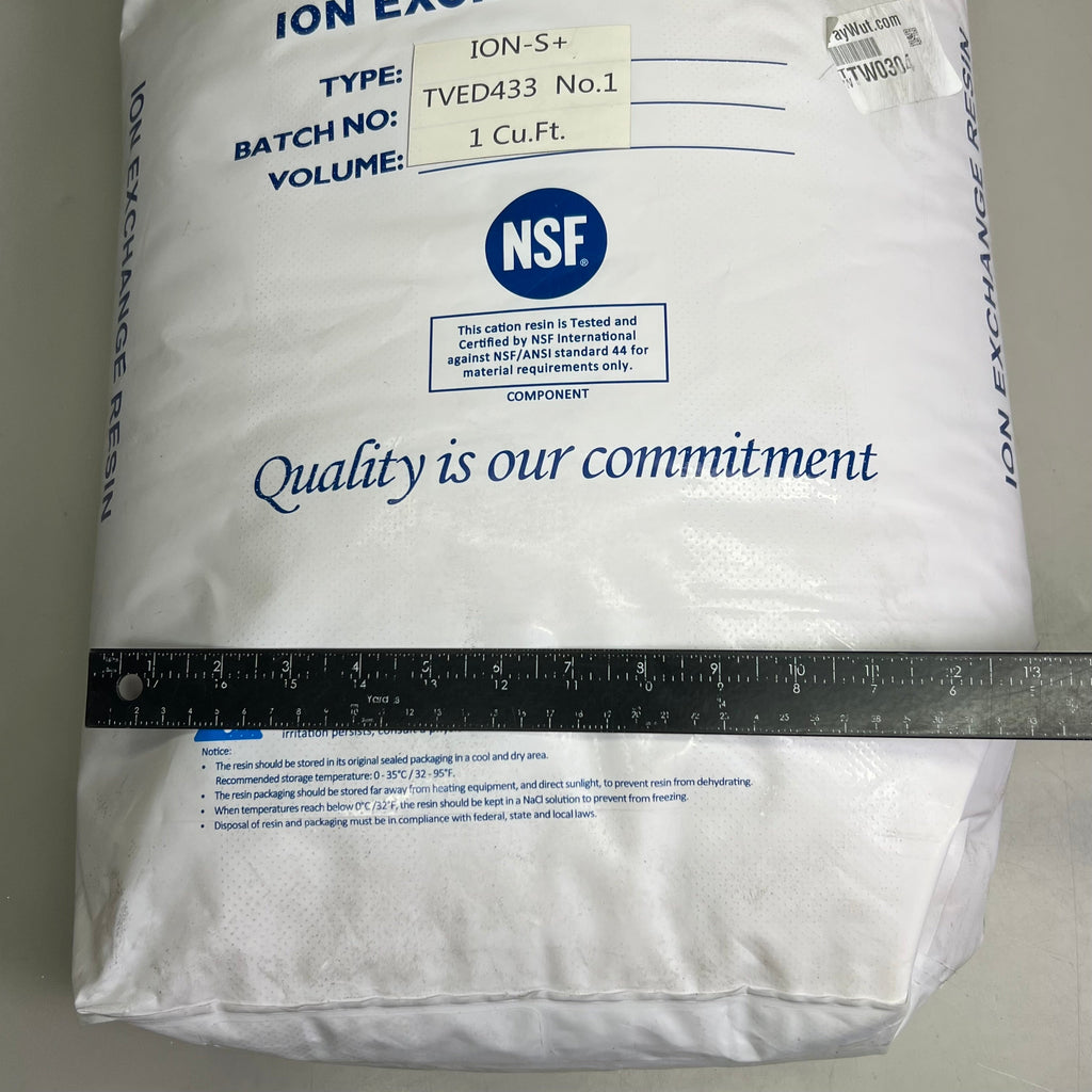 FLOTROL Ion Exchange Water Softener Resin Sz 1 cu ft 50lb TVED433