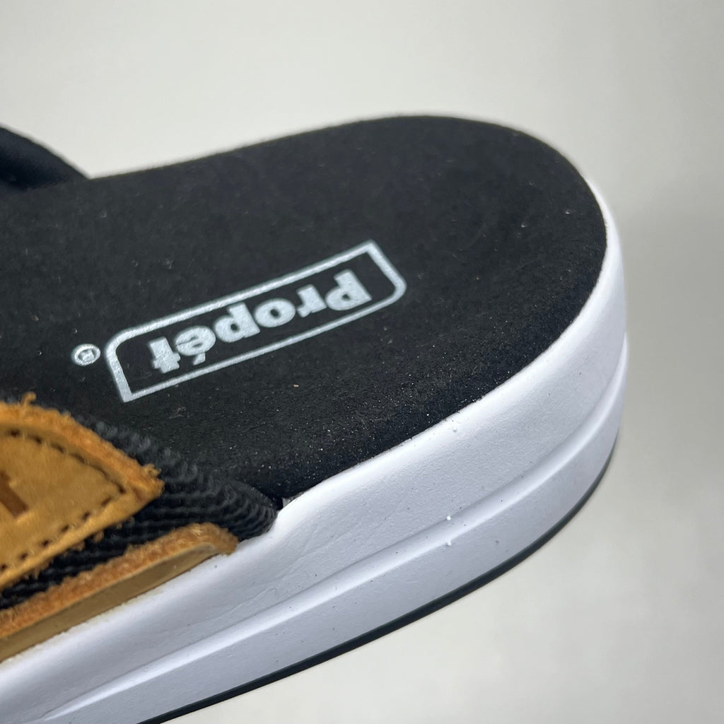 PROPET Easton Cushion Flip Flop Sandal Leather Men's Sz 8.5 M(D) Black MSV011P