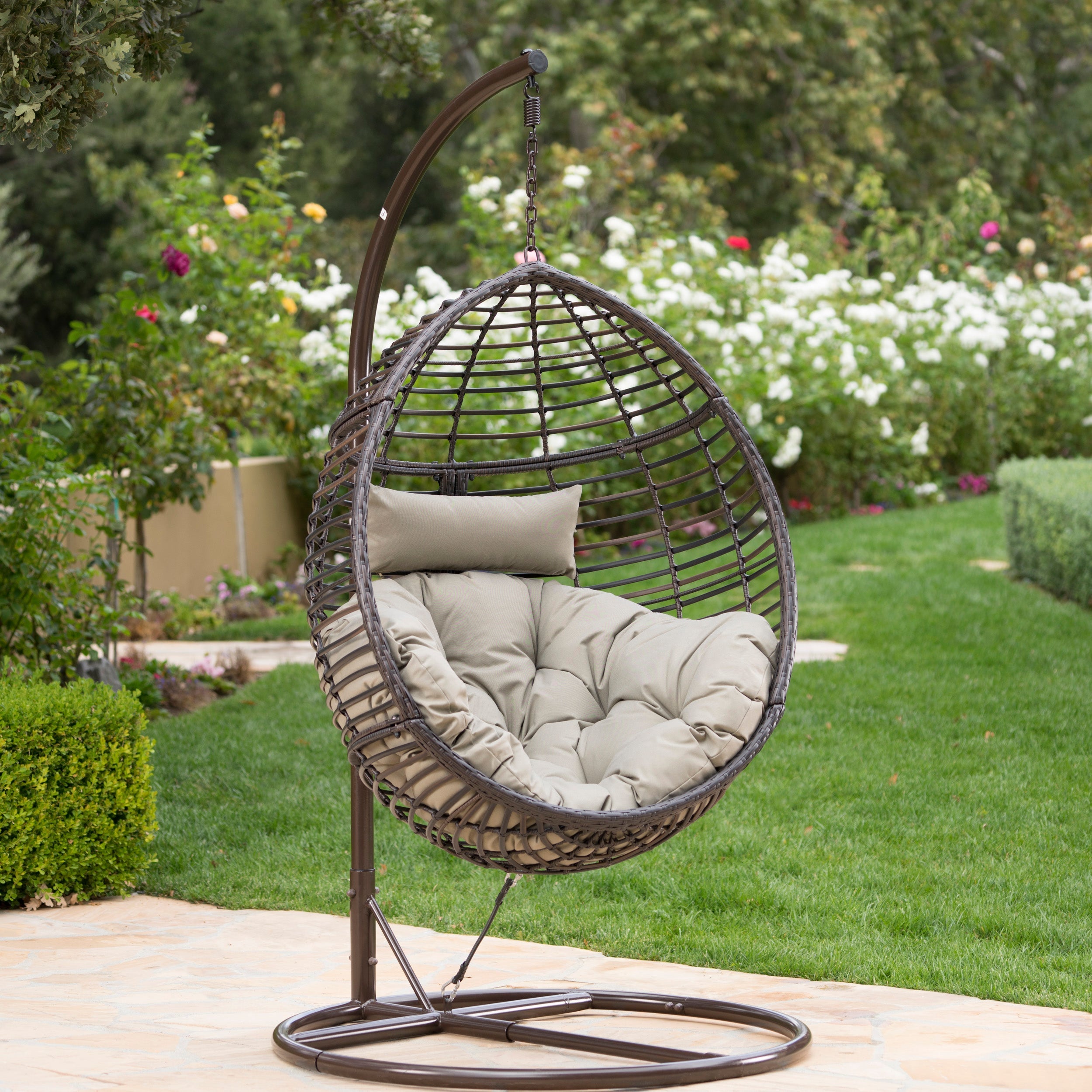 HANGING BASKET- BROWN- NO STAND BASKET ONLY