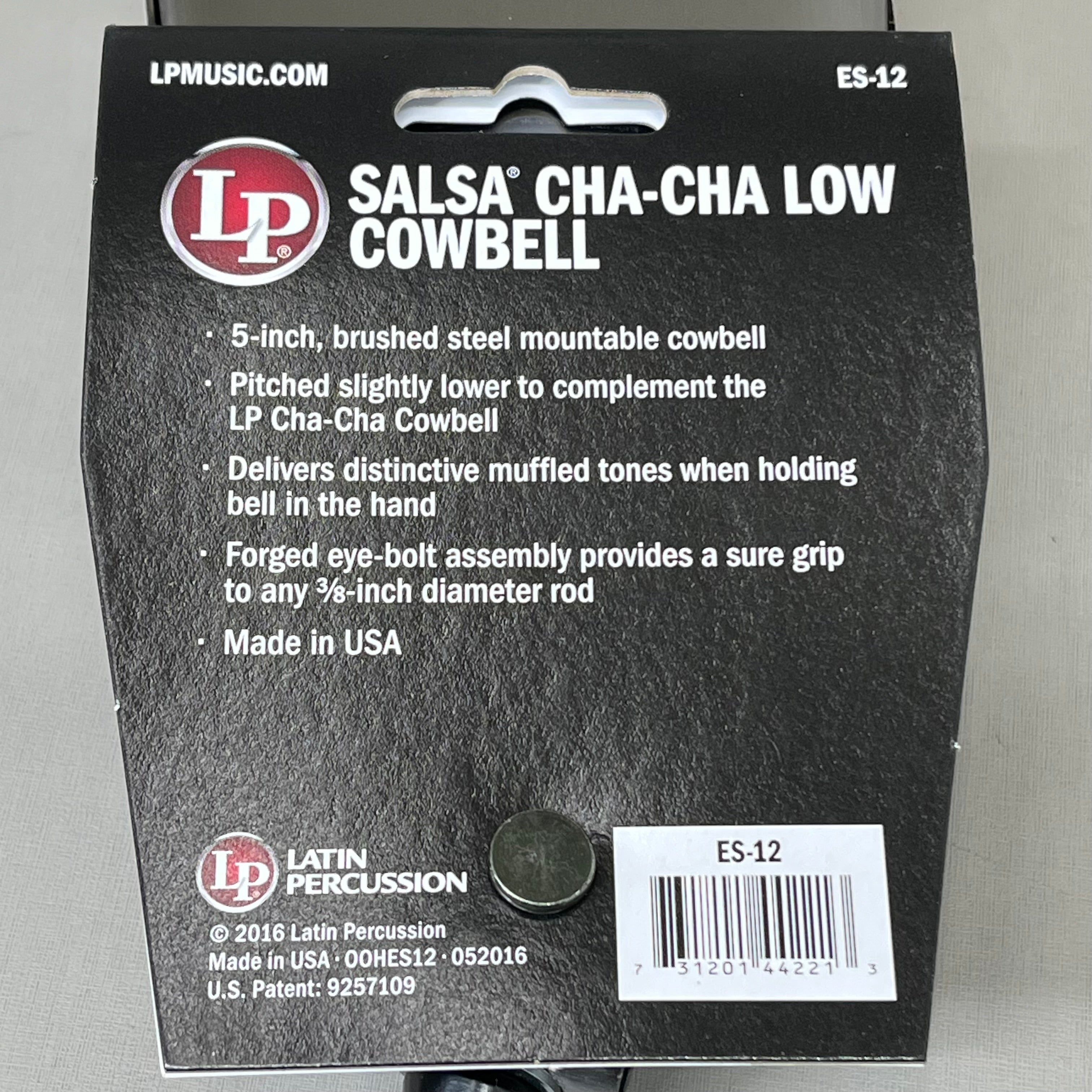 LP Salsa Cha-Cha Cowbell Medium & Low Pitch 5" Fits 3/8” Diameter Rods ES-12