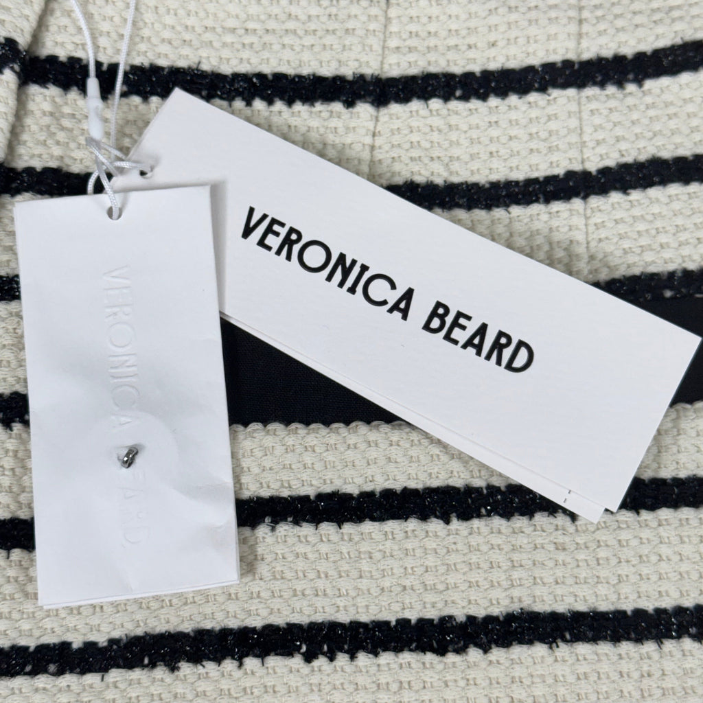 VERONICA BEARD Women's Gershwin Short Sz-2 Ivory/Black 2406TW7480258