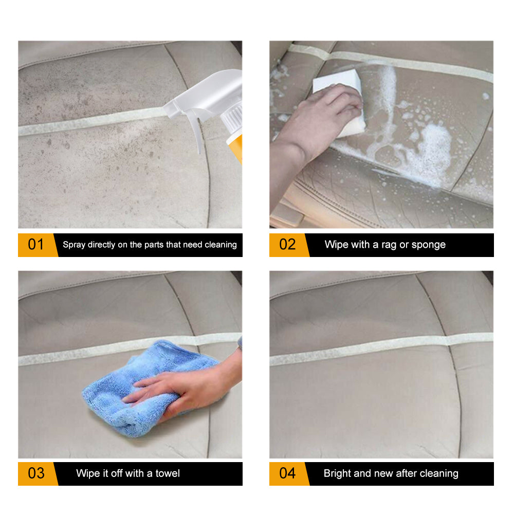 Multi-Purpose Foam Cleaner, Leather Seat Foam Head Cleaner Car Interior Decontamination Cleaning