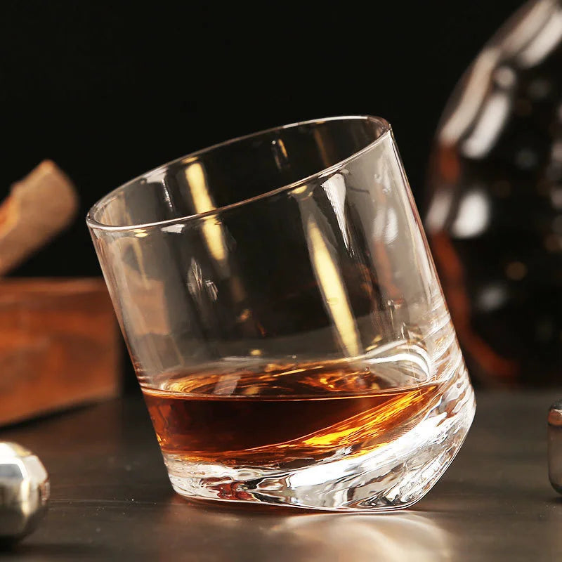 Whiskey glass Tower Of Pisa Inclined Bottom  Wine Rock Glass For Bar NMD Brandy Snifer Chivas Whisky Drinking Cup Verre a Vin