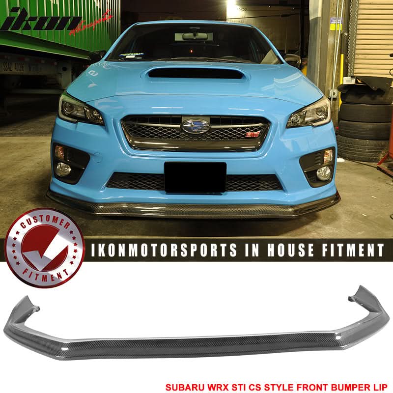 2015-2017 Subaru WRX STI CS Style Front Bumper Lip Real Carbon Fiber