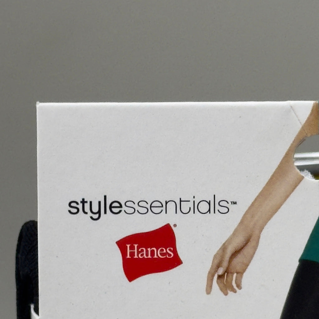 HANES (3 PACK) Essential Opaque Shaper Tights Control Top Women's Sz L/XL Black
