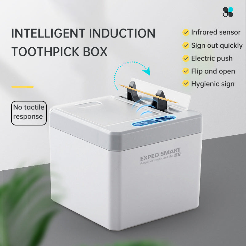 Can sense toothpick box, fully automatic innovation, home restaurant toothpick machine, hotel automatic electric pop-up toothpick cylinder