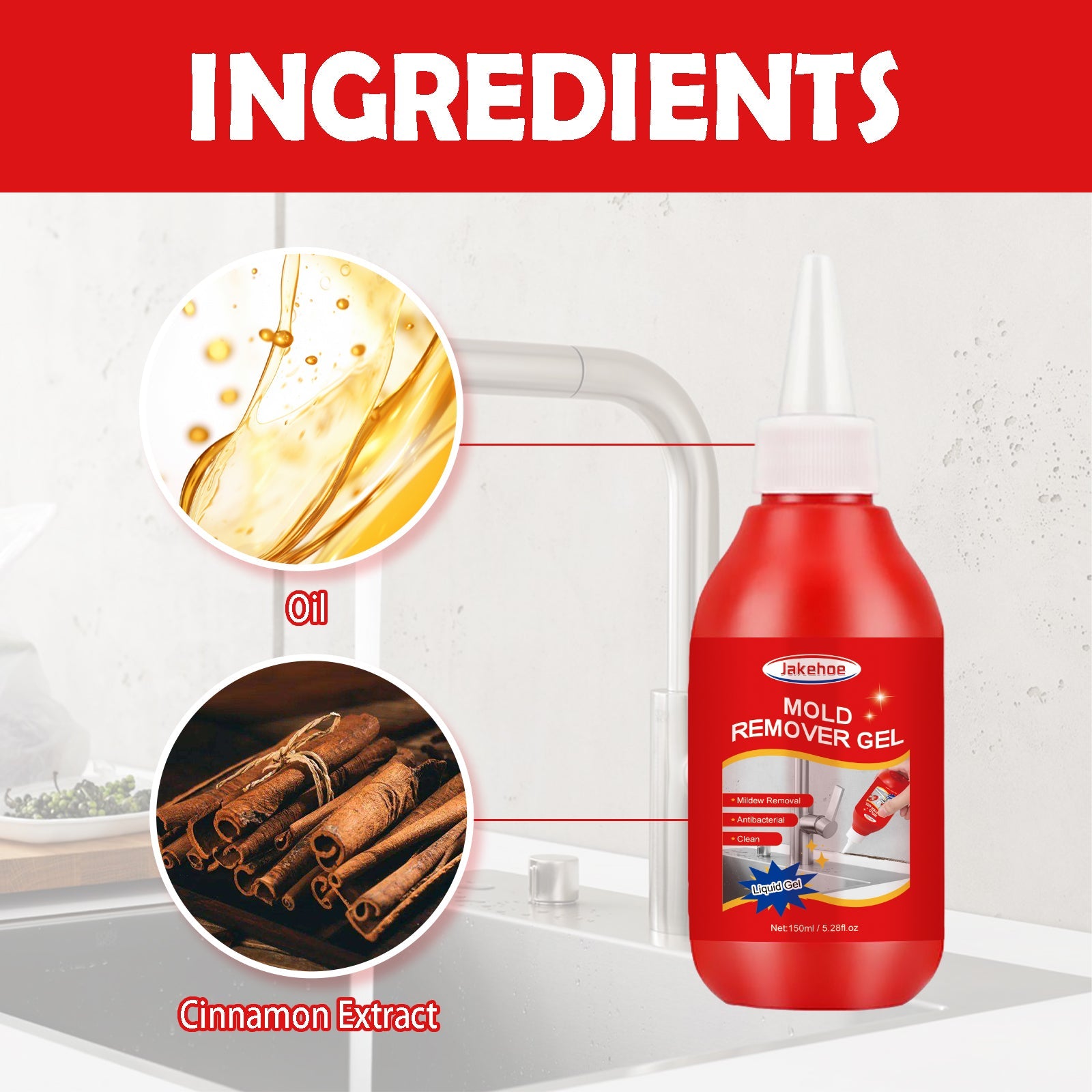 Mildew Remover Gel, Multi-Functional Mildew Remover Wall Tile Crevices Refrigerator Washing Machine Rubber Ring Cleaner