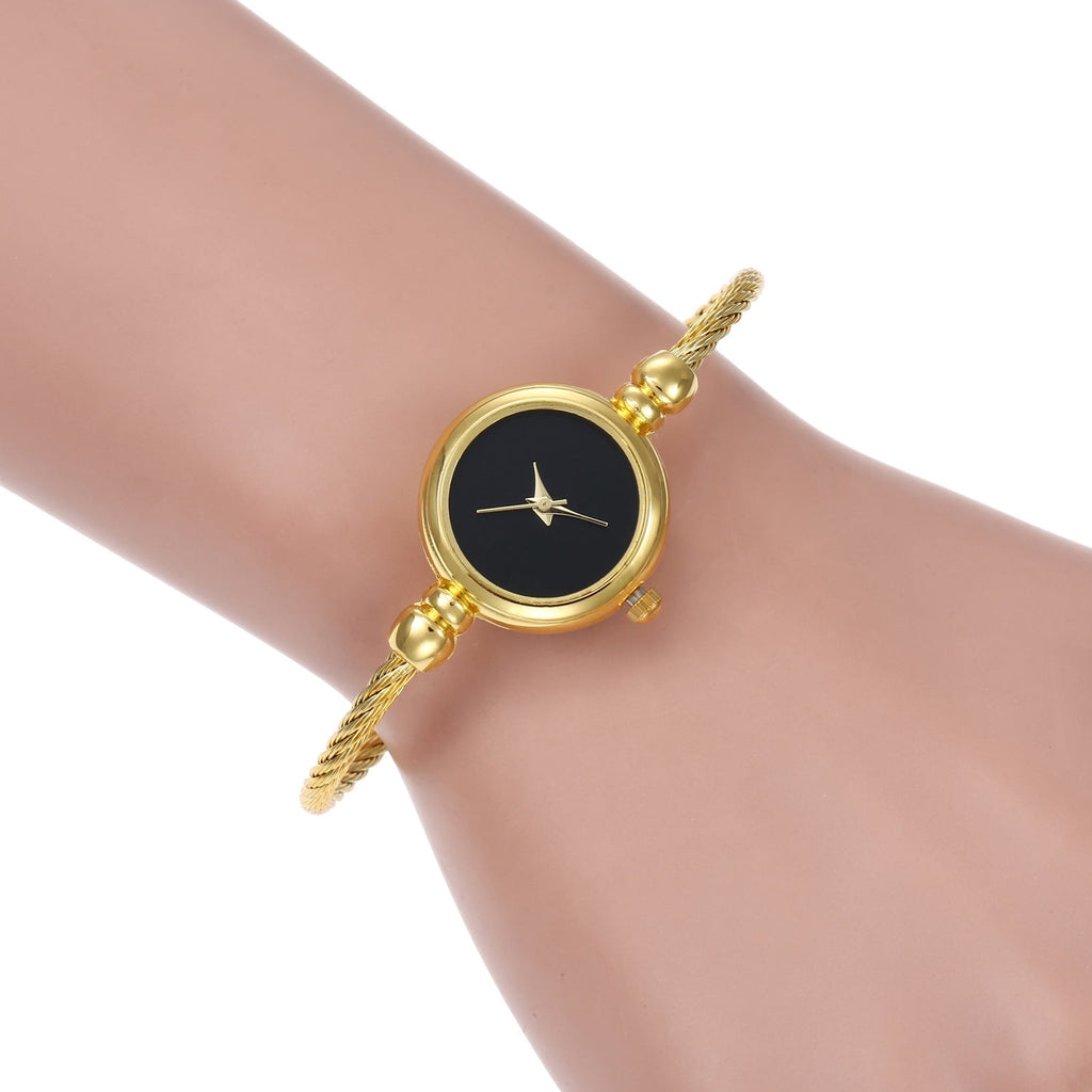 Ladies' alloy steel wire rope bracelet watch chic style fresh student casual fashion watch women's style