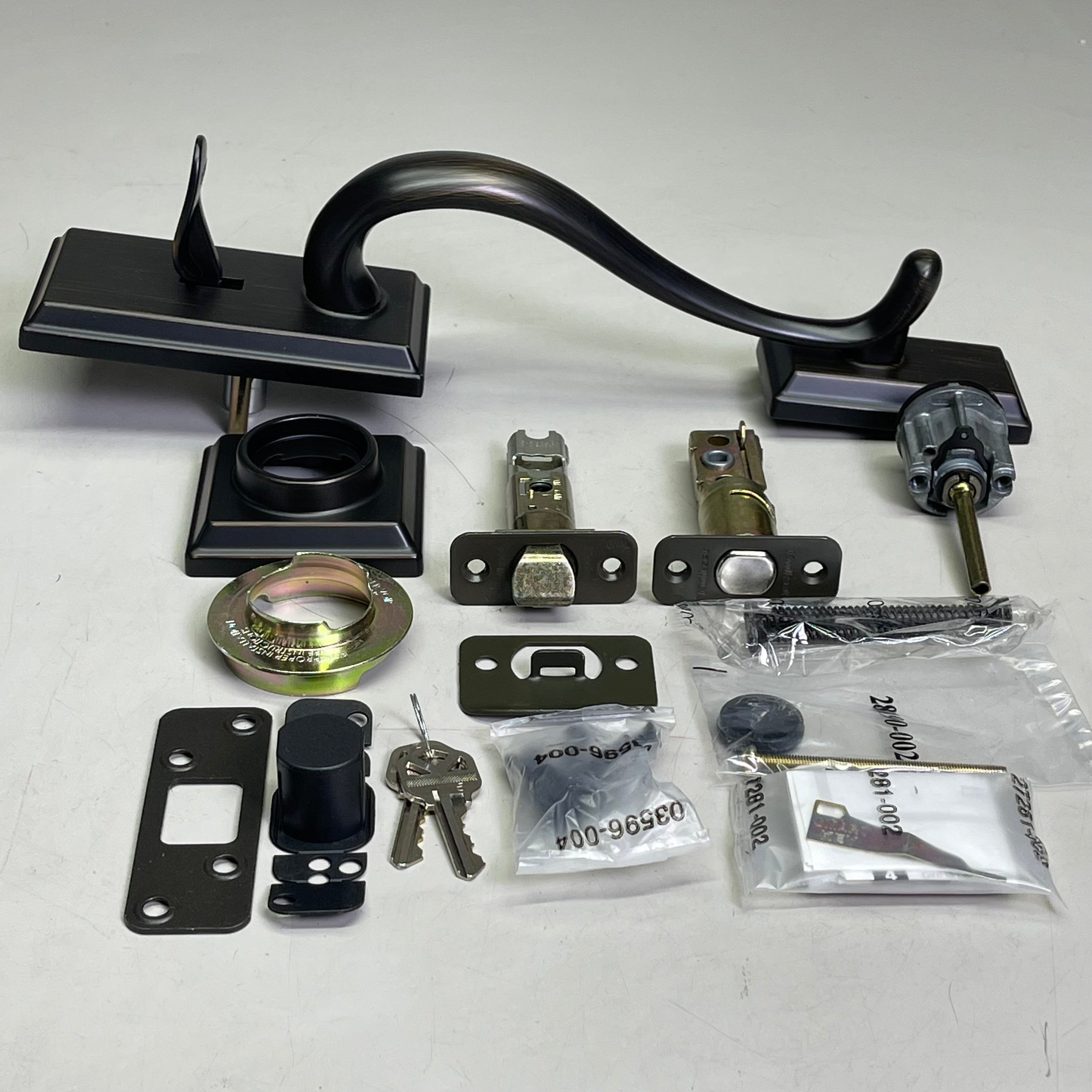 KWIKSET Hawthorne Handle Set Single Cylinder SmartKey Venetian Bronze 98001-177