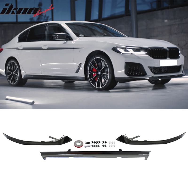 Fits 2021-2023 G30 G31 Rear Diffuser Type 2+Front Bumper Lip+Side Skir