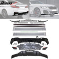 Fits 2021-2023 G30 G31 MP Type 2 Rear Diffuser+Front Bumper Lip+Side S