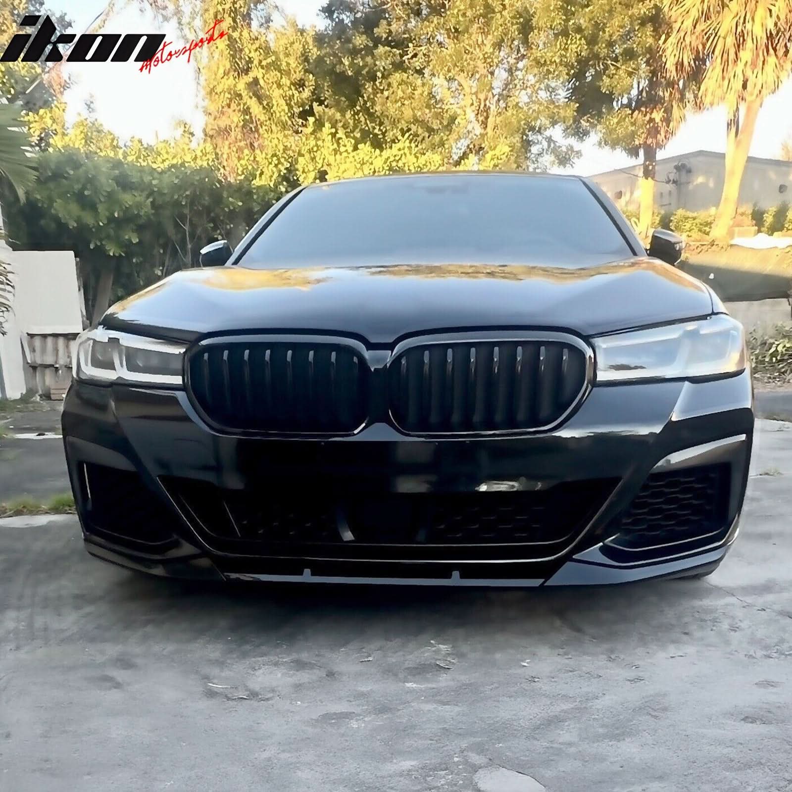 2021-2023 BMW G30 G31 LCI 5 Series 3PC Unpainted Front Bumper Lip PP