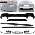 2021-2025 BMW G22 G23 4-Series Gloss Black Front Rear Lip + Side Skirt