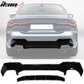 2021-2025 BMW G22 G23 4 Series M440 Black Rear Bumper Diffuser Lip