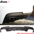 2011-2016 BMW F10 MP Black Rear Bumper Lip Diffuser Quad Twin Exhaust