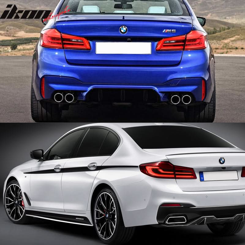 2017-2020 BMW G30 to M5 Style Front Rear Bumpers Side Skirts Fenders