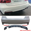 2012-2018 BMW 320i M-P Style Single Outlet Rear Bumper Conversion PP