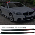 2011-2016 BMW F10 5 Series M-Performance Style Black Side Skirts PP
