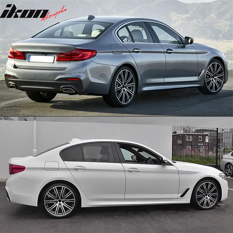 Fit 2021-2023 BMW G30 G31 M550i Rear Diffuser+Front Bumper Lip+Side Sk
