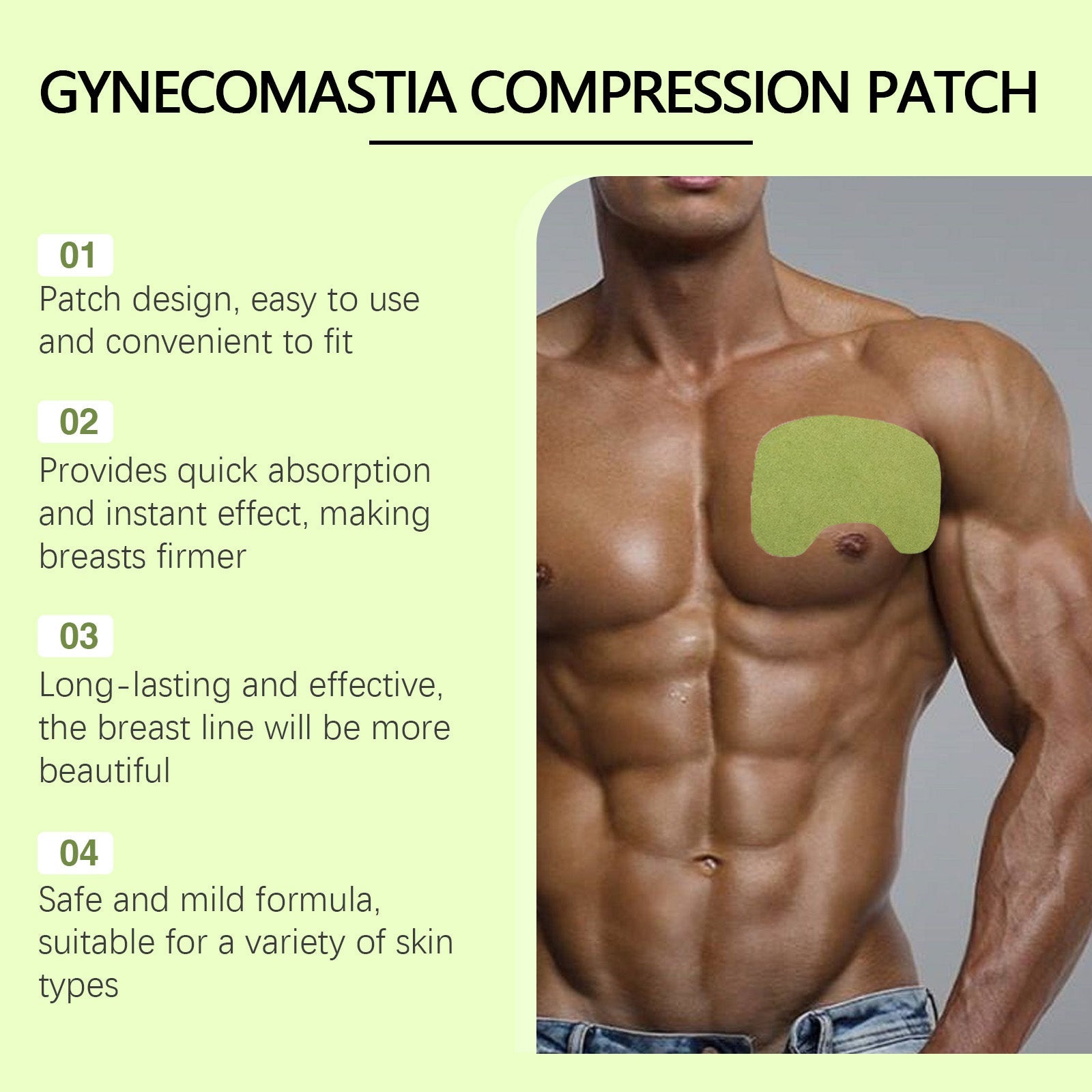 Men's Breast Care Adhesive Firming Skin To Lift Contour Men's Chest Care Shaping Adhesive