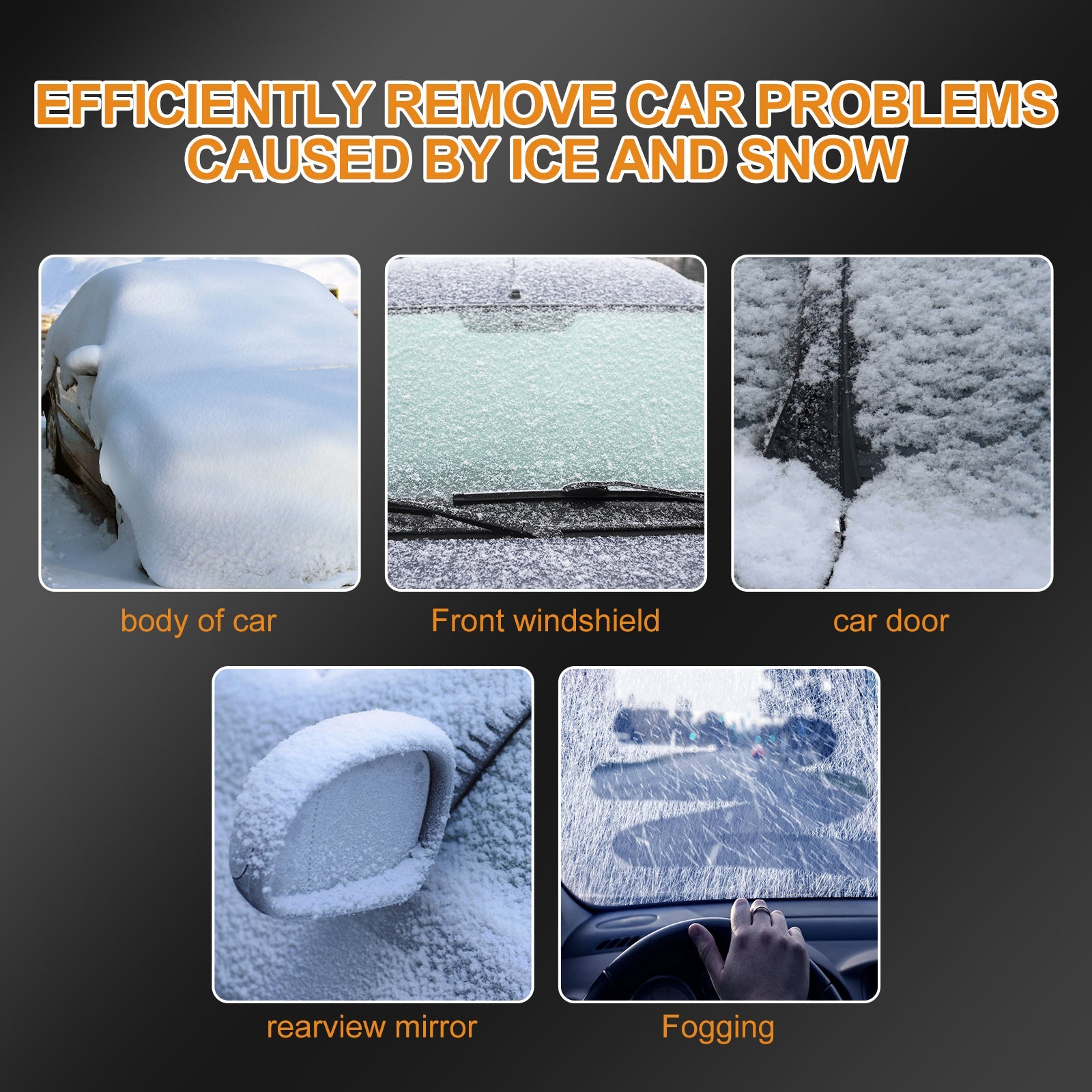 Electromagnetic Heating Snow Removal Device, Car Glass Snow Removal Defrosting Portable Car Deicing Instrument