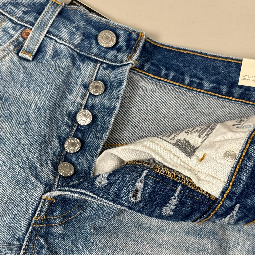 LEVIS 501 Original Fit High Rise Shorts Medium Wash Women's Sz 29 Mega Vibe Blue
