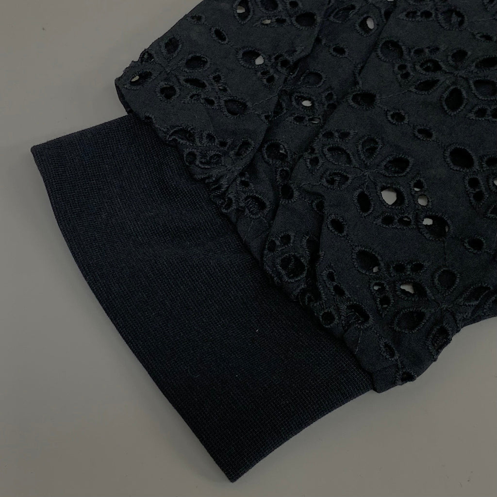 VERONICA BEARD Jeans Women's Coralee Top Lace Sleeves Sz-M Black J2406JY0330831