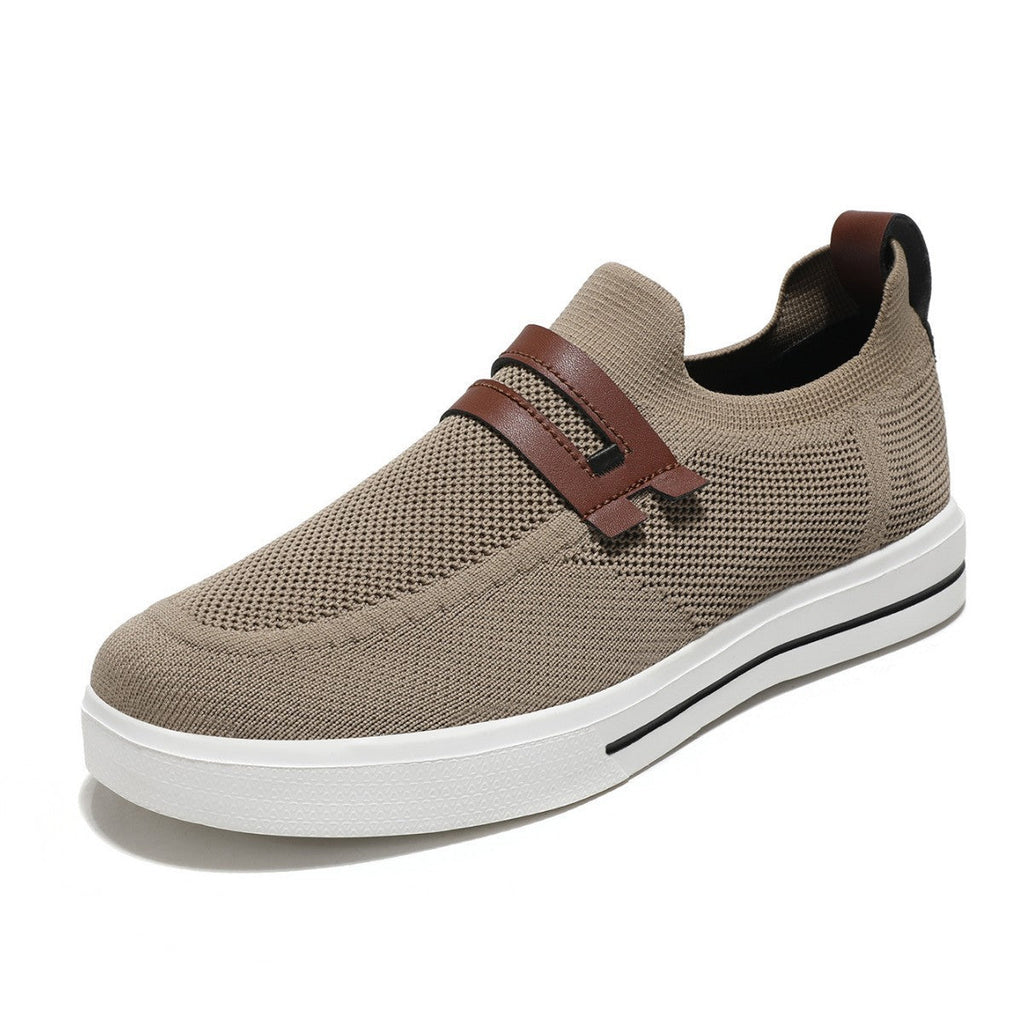 Soft elastic mesh shoes sports shoes lightweight business men's shoes