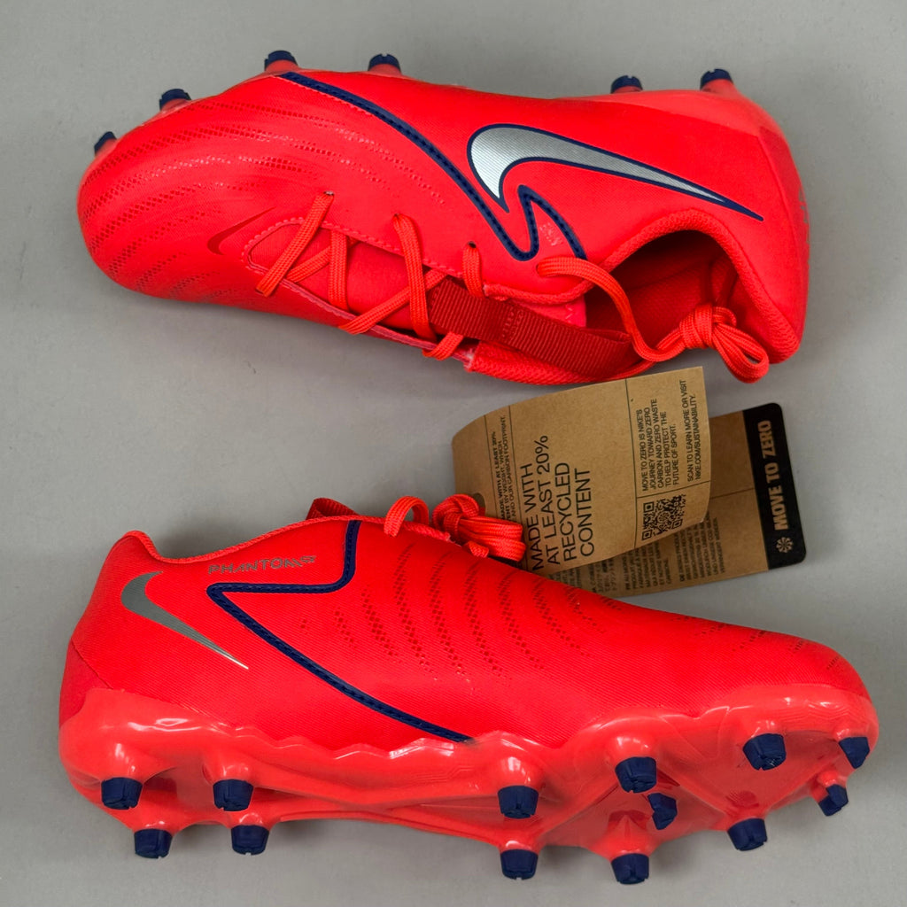 NIKE Kids Cleat Phantom GX II Academy X Haaland FG/MG Sz 2y Bright Crimson/White