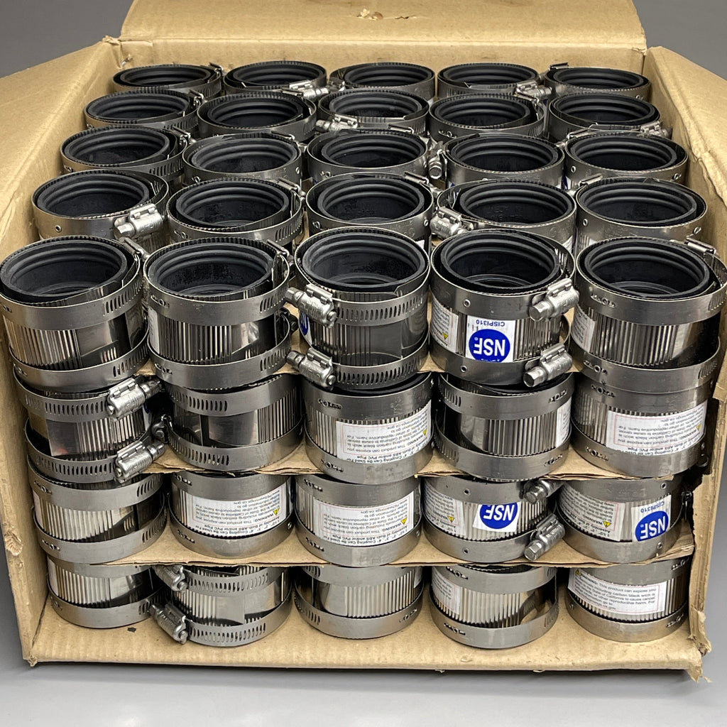 MIFAB (100 Pack) Mi-Hub 3” Stainless Shielded Couplers No Hub MI-HUB-3