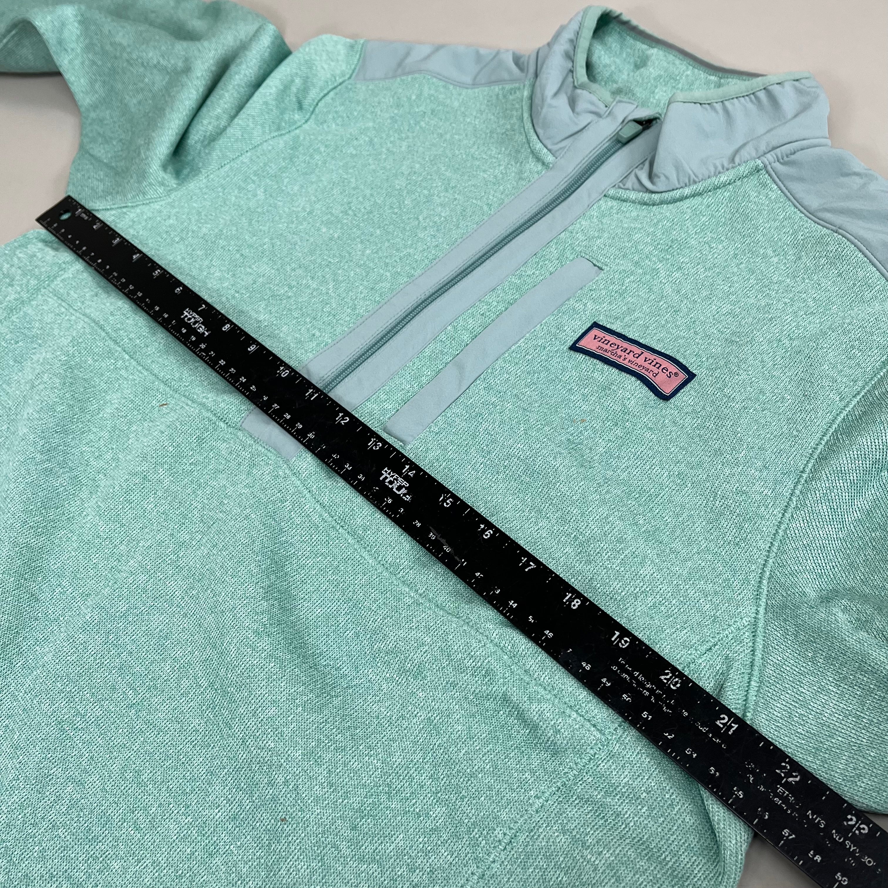 VINEYARD VINES Martha's Vineyard Men's Teal Green Half Zip Pullover Sz- L