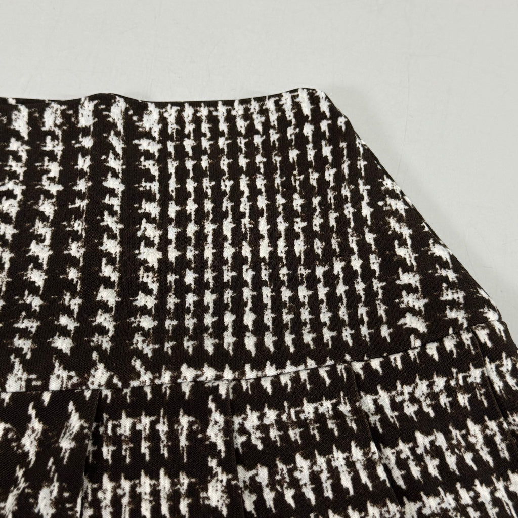 NORMA KAMALI Silky Jersey Pleated Micro Skirt Unlined Womens Sz XS/29 Chocolate