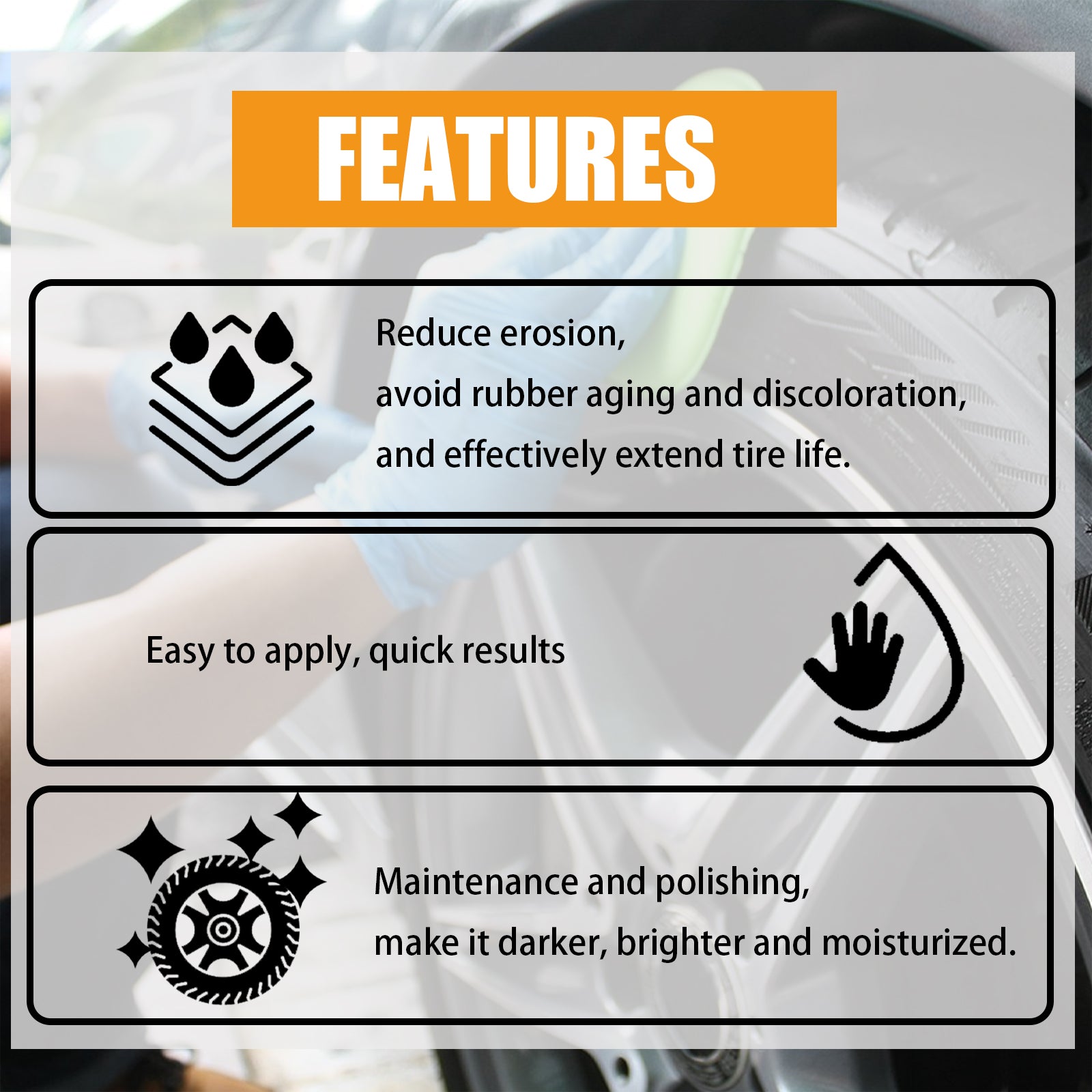 Wheel Cleaner, The Tire Wheel Polishing Dirt Clean Renovation Lighten The Maintenance Kit