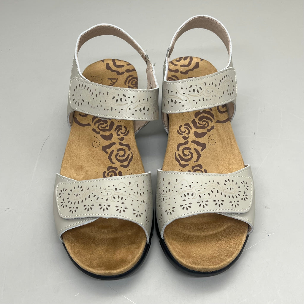 PROPET Wanda Sandal w/Wedge Heel Design Womens Sz 7.5 XX WIDE (4E) Cream WSX203L