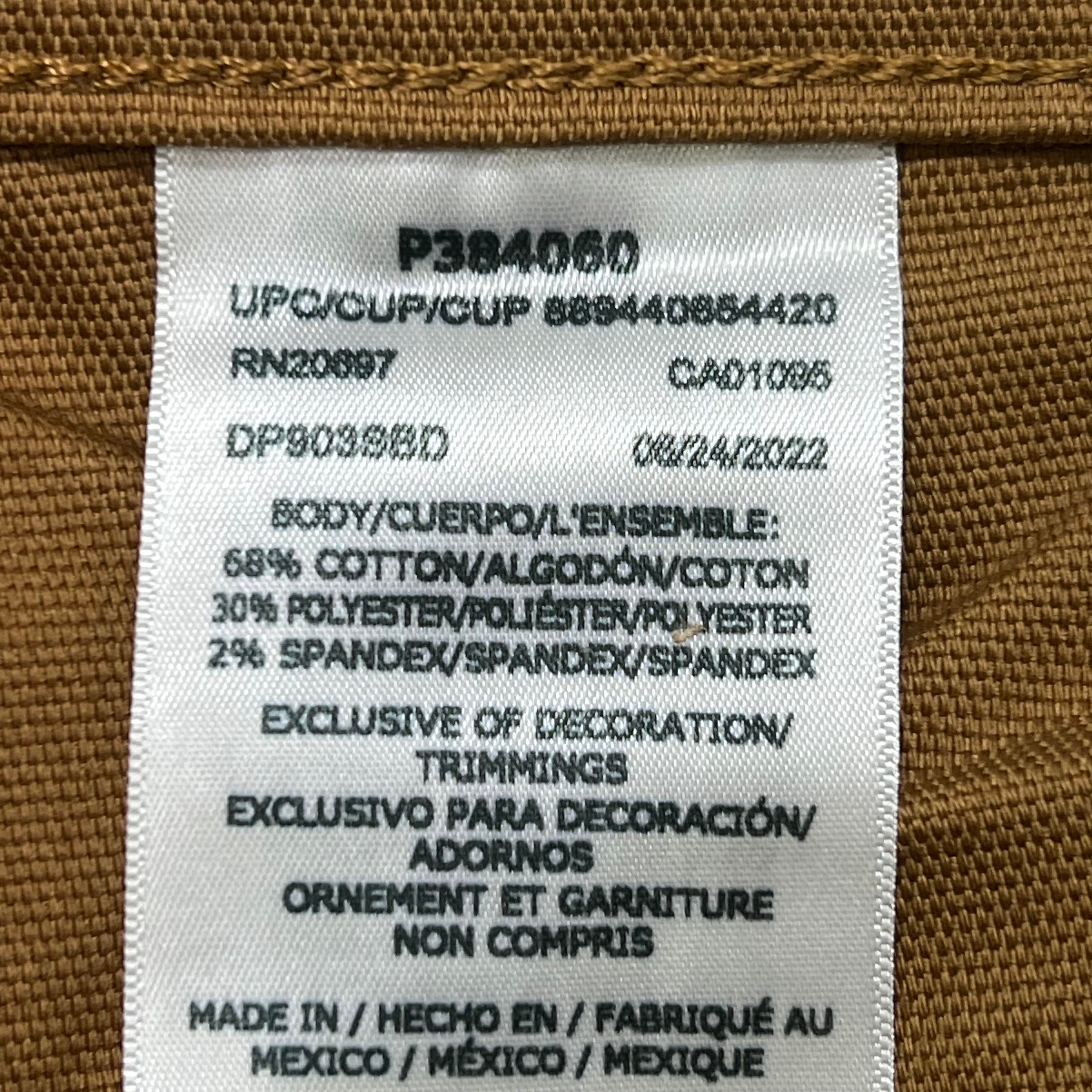 DICKIES Flex Regular Fit Double Knee Pant Men's Sz 34X34 Stonewashed Brown Duck