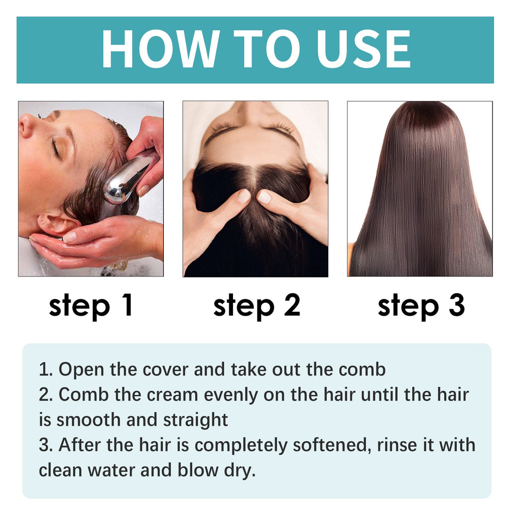 Protein Correcting Hair Straightening Cream, Nourishing Hair Repair Damage Smooth Furry Split Hair Care Cream