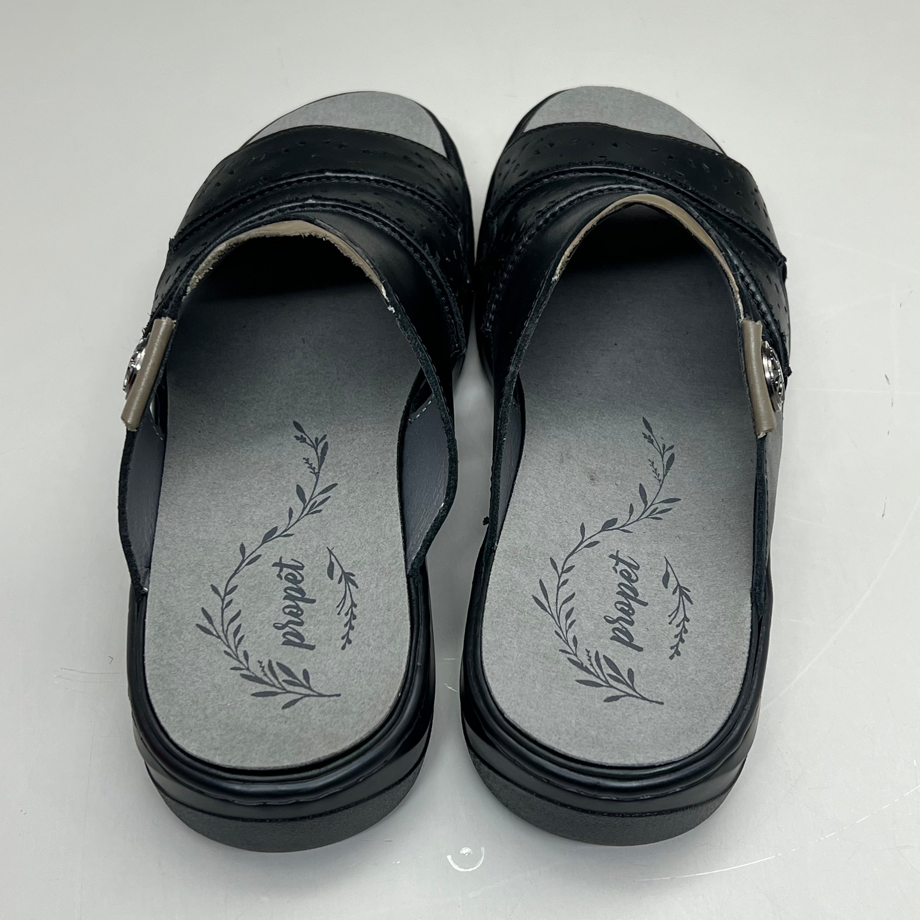 PROPET Gertie Supportive Sandal Orthotic Women's Sz 11 Width W(D) Black WSO041L