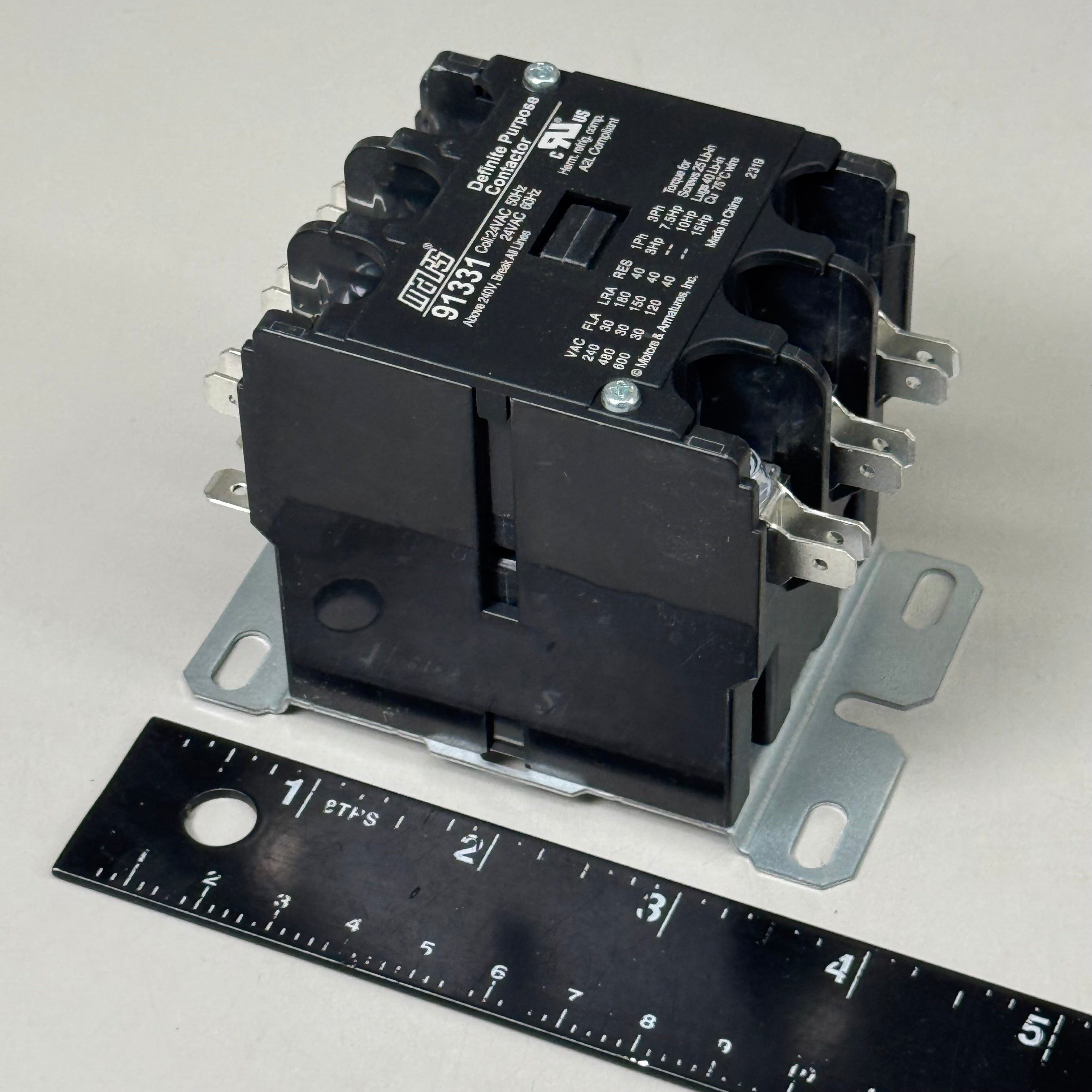 MARS Definite Purpose Contractor 3-Pole 30 Full Load AMP 24 VAC Coil Volt 91331