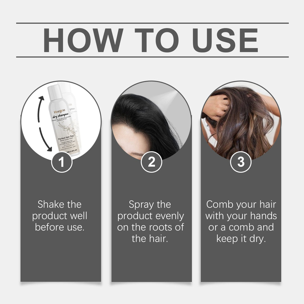 Vanilla Dry Hair Spray Gently Repair Frizzy, Fluffy And Easy To Manage Hair Dry Cleaning Spray