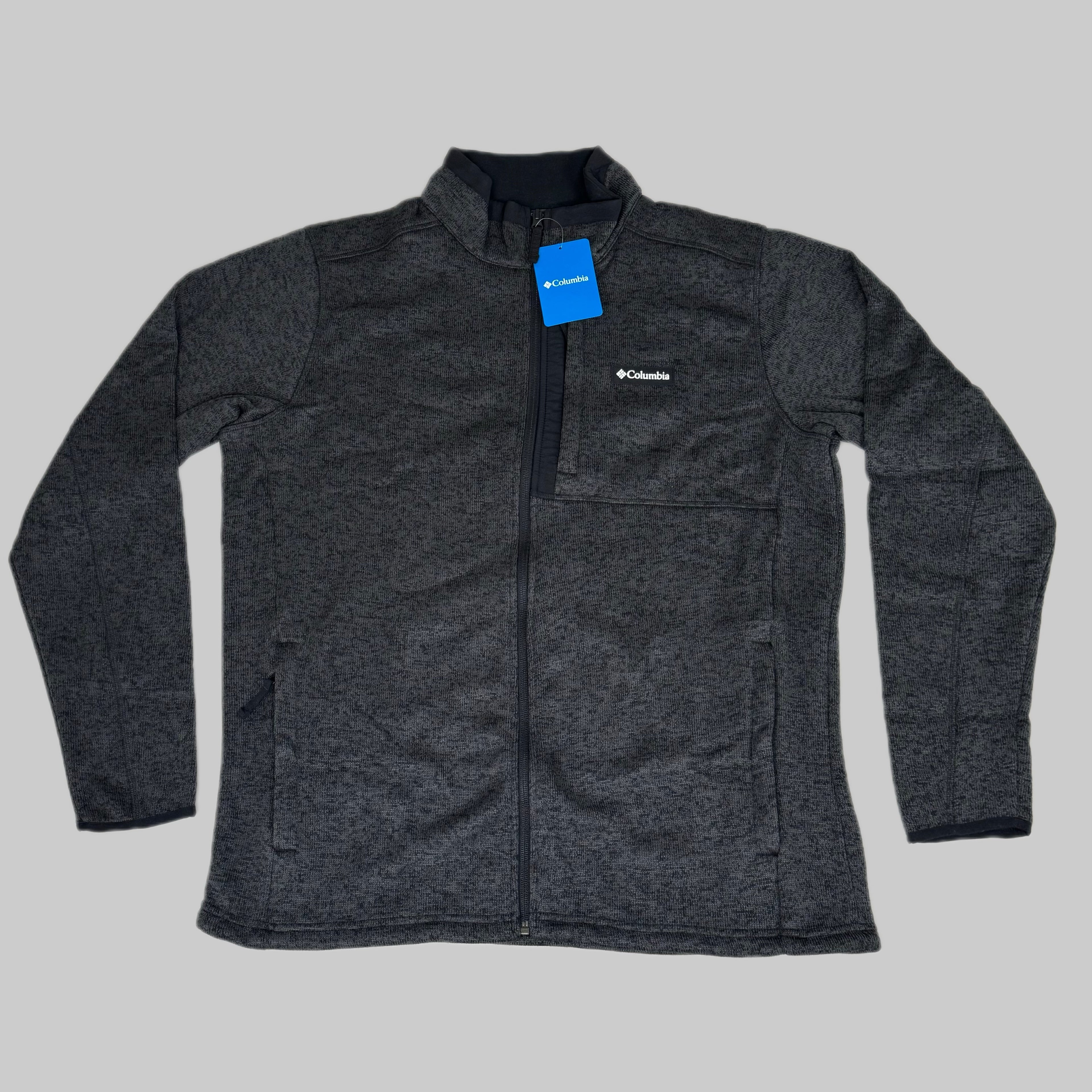 COLUMBIA Sweater Weather Fleece Full Zip Jacket Men's Sz XL Heather Black
