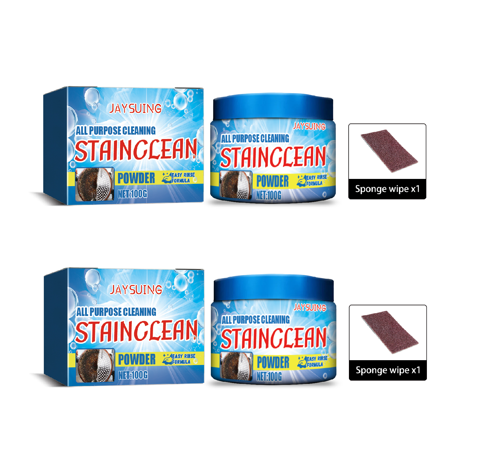 Cleaning Powder, Kitchen Stove Range Hood Tile Dishwashing Sink Heavy Oil Rust Dirt Cleaning Powder