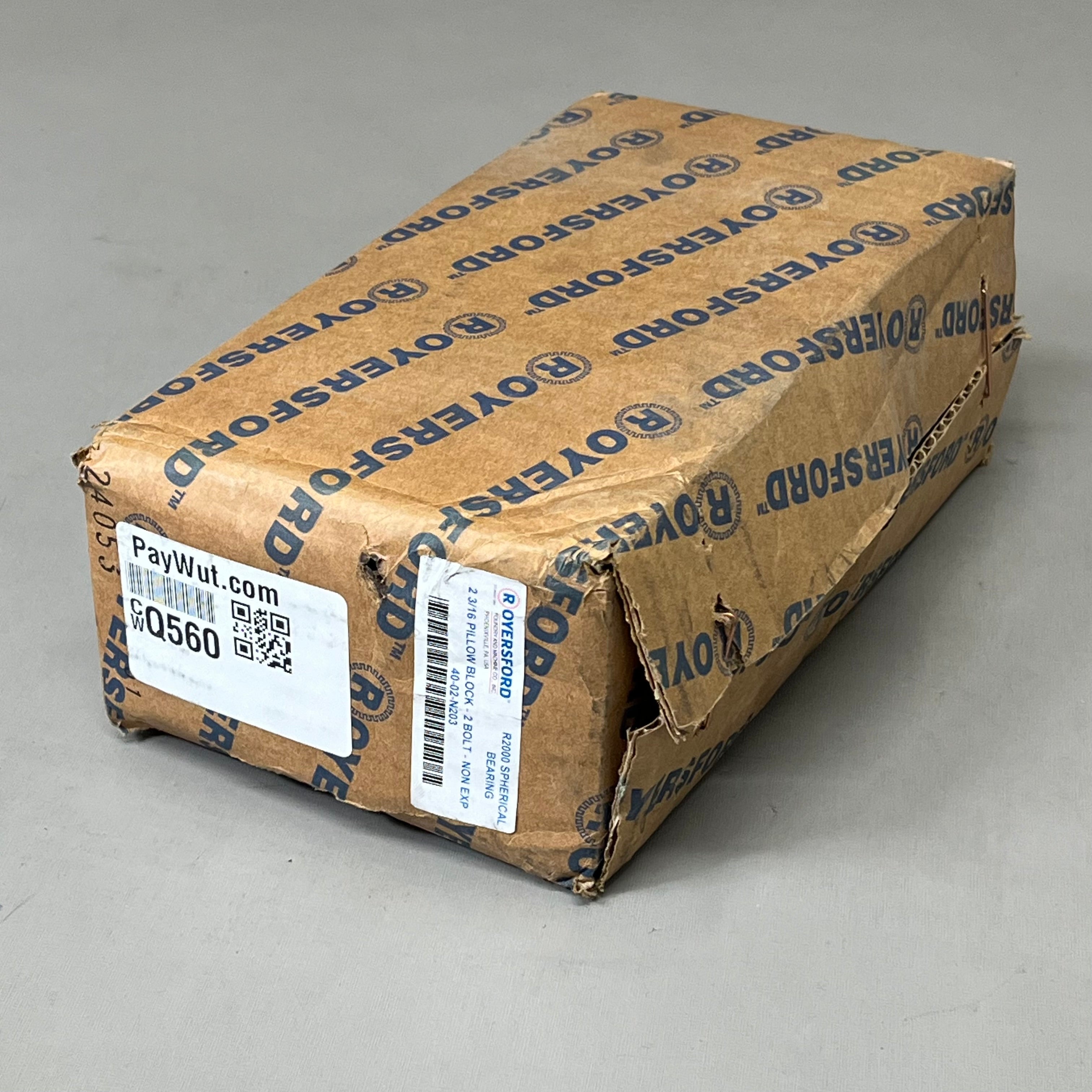 ROYERSFORD Spherical 2-Bolt Pillow Block Bearing Non-Expansion 2-3/16" 40-02-N203