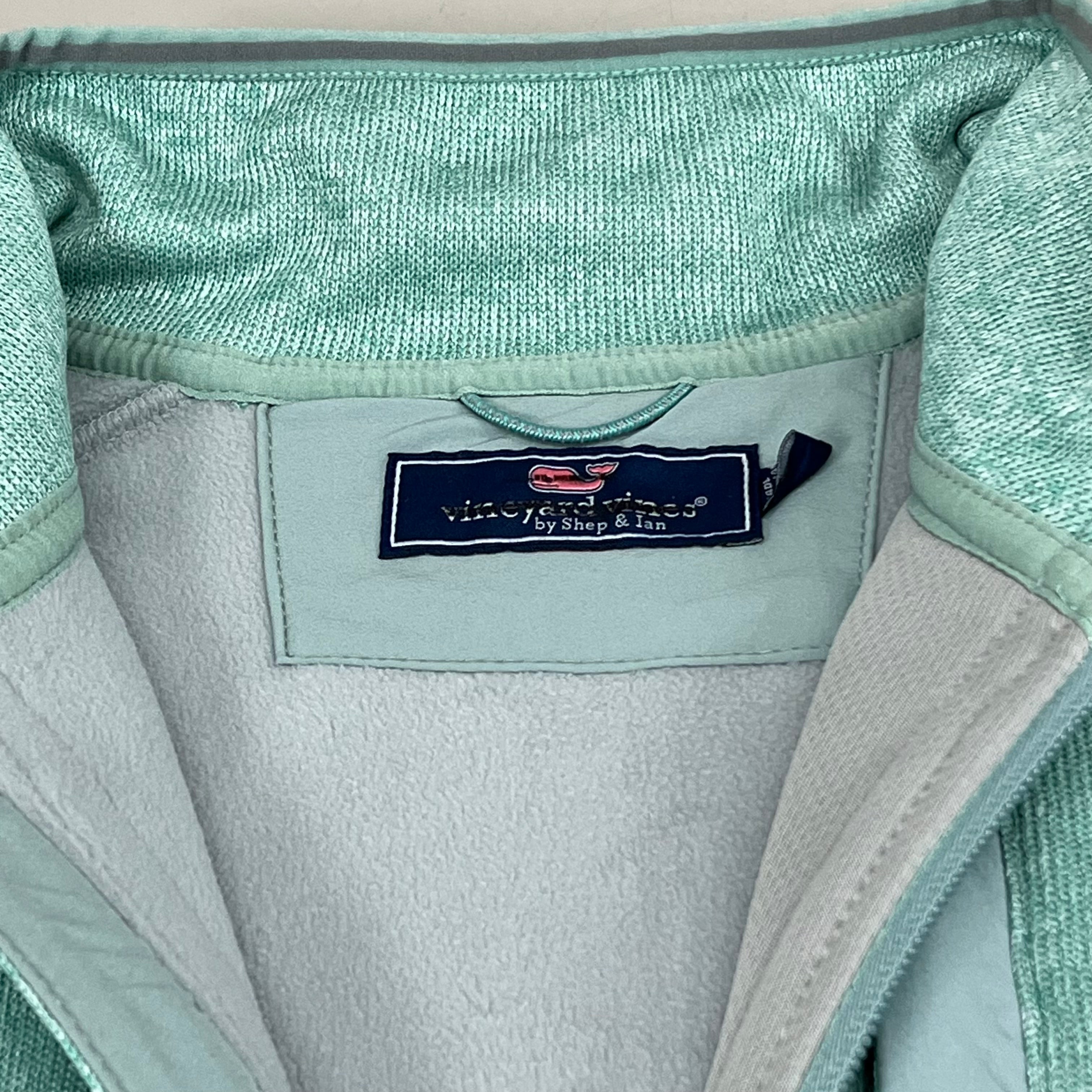 VINEYARD VINES Martha's Vineyard Men's Teal Green Half Zip Pullover Sz-S