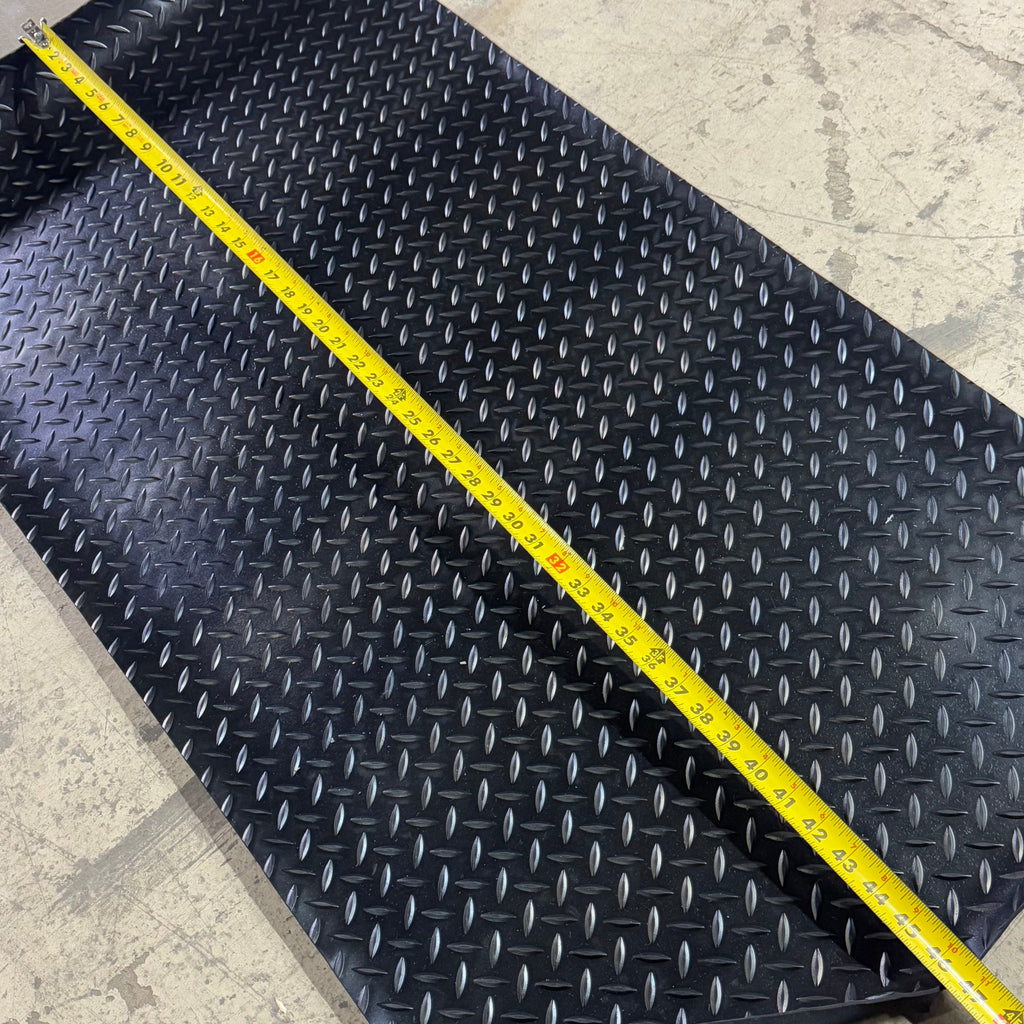 RUBBER-CAL Diamond Plate Rubber Flooring Sz 46.5” L x 24” W, 03-206-W100-02