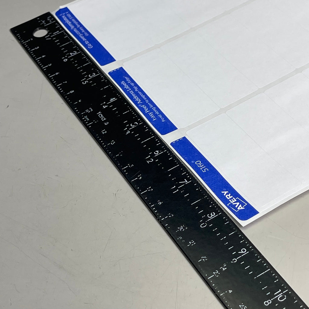 AVERY Easy Peel Sure Feed Address Labels 30 Sheet 1"x 2-5/8" Adhesive White 5160
