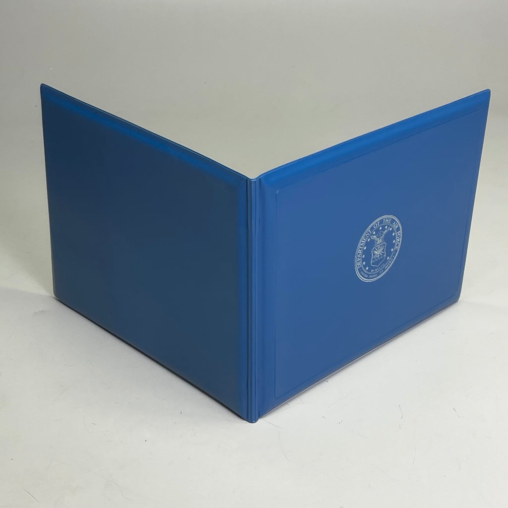 SKILCRAFT Air Force Award Certificate Binder Blue w/ Silver USAF Seal 12011