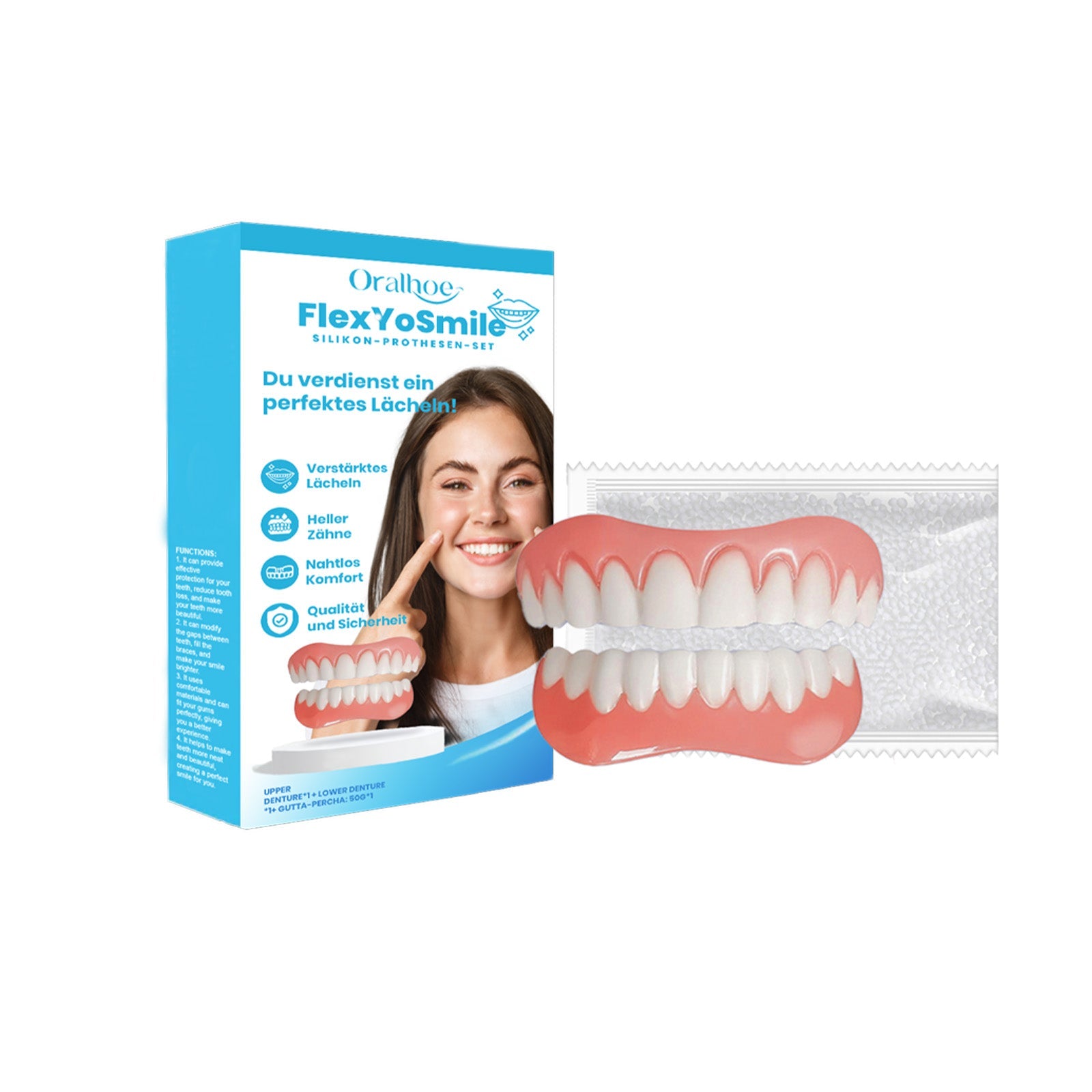 Cosmetic Denture Set, Cosmetic Denture Set Enhance Smile Beauty Denture Care