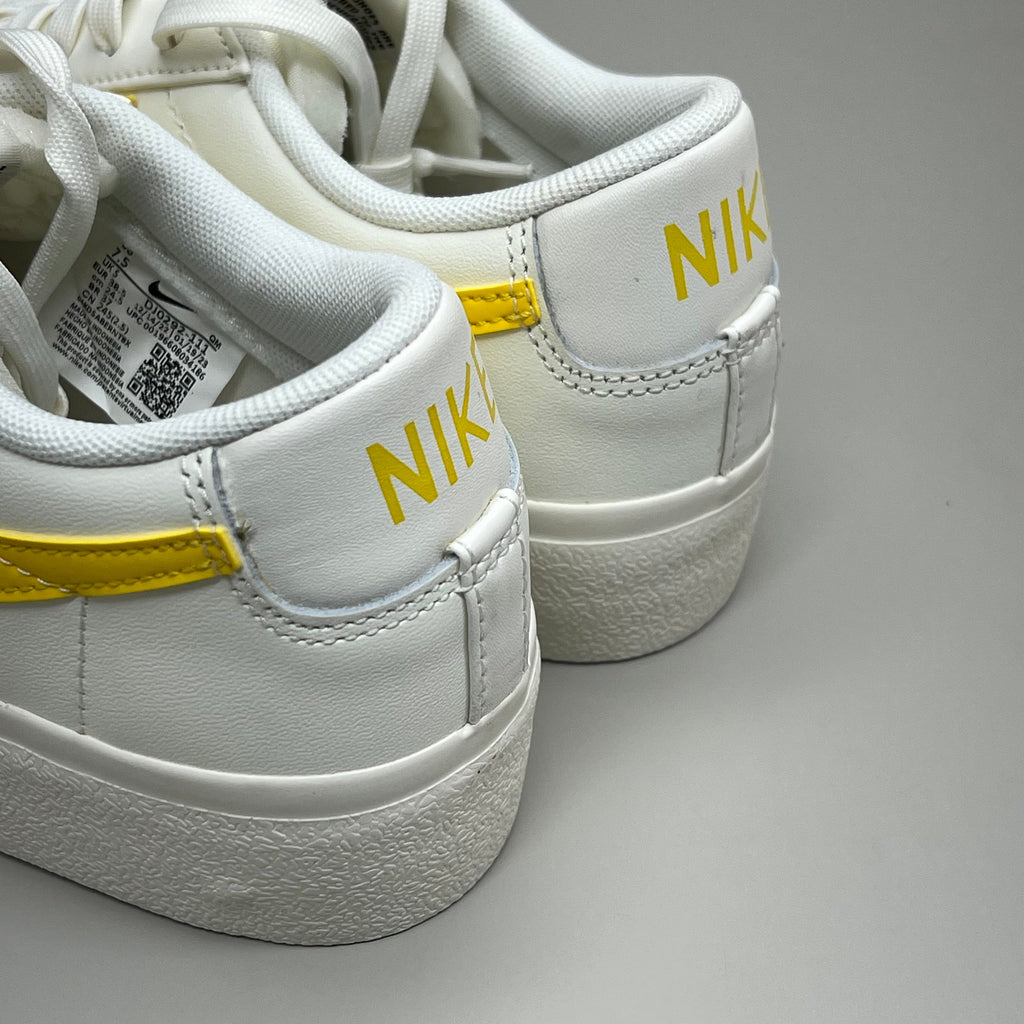 NIKE Blazer Low Cut Platform Shoes Sz Women's 7.5 Men's 6 Yellow/Grey/White