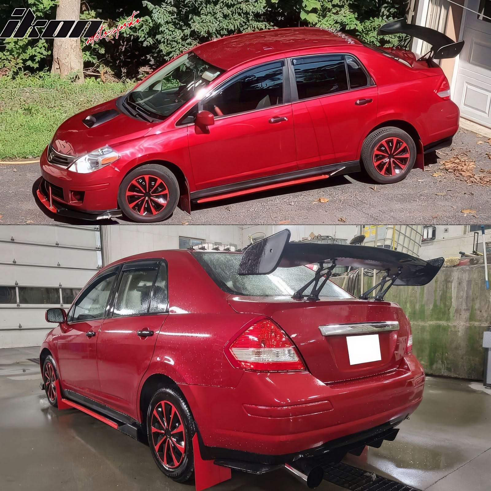 Universal GT Style Black JDM Adjustable Rear Trunk Spoiler Wing ABS